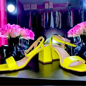 Yellow colored heels from Target, (Wild Fable)